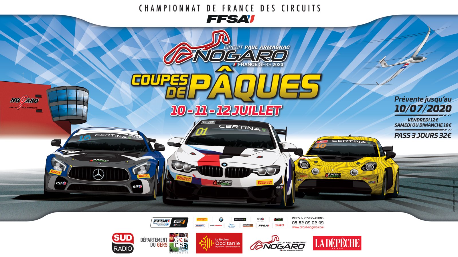 Les Coupes de Pâques de Nogaro reportées, le Championnat de France FFSA des Circuits maintenu sur six épreuves