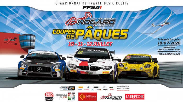 Les Coupes de Pâques de Nogaro reportées, le Championnat de France FFSA des Circuits maintenu sur six épreuves